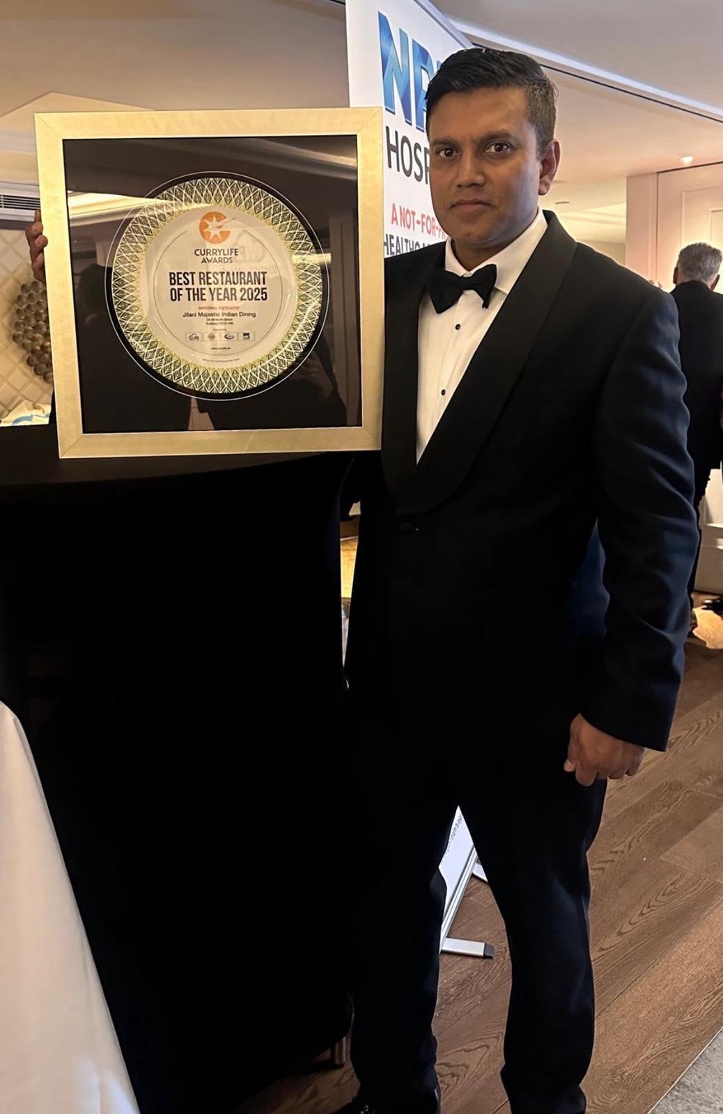 Jilani Restaurant Honoured by James Cartlidge MP