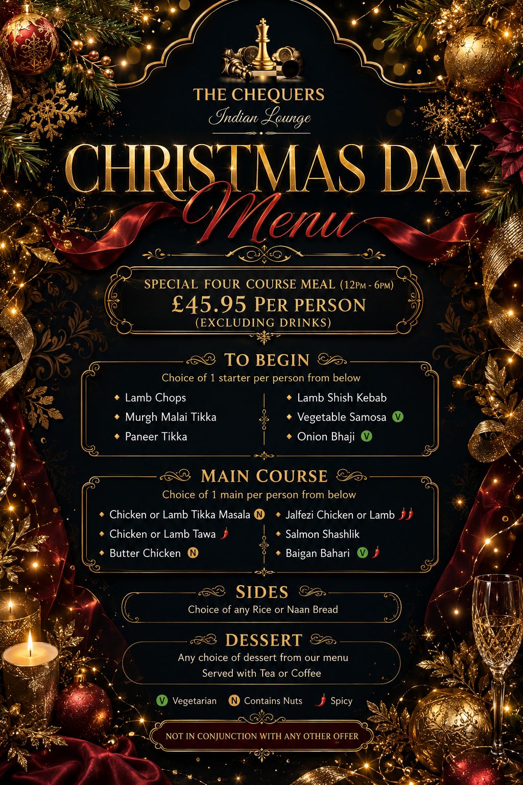 Xmas Menu 2026 Jilani Restaurant Honoured by James Cartlidge MP